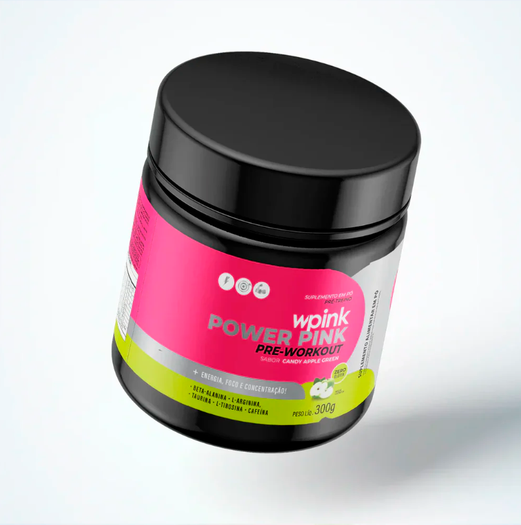 Pré-Treino Super Power Pink 300g - Maça Verde